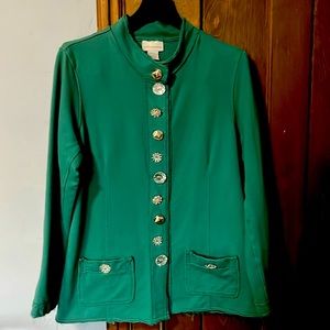SS Green Jacket with embellished buttons. Size L